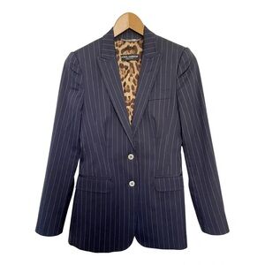 Dolce & Gabbana Navy Pinstripe Blazer